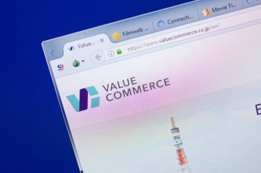 Ryazan, Rusya - 13 Mayıs 2018: Değeri ticaret sitesi Pc, url - Valuecommerce.co.jp görüntüleme