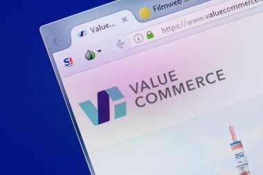 Ryazan, Rusya - 13 Mayıs 2018: Değeri ticaret sitesi Pc, url - Valuecommerce.co.jp görüntüleme