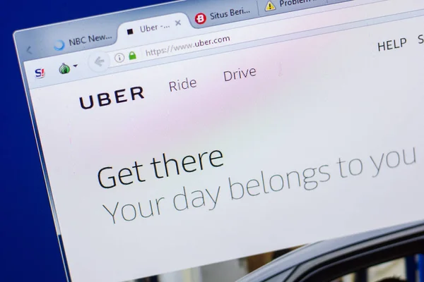 Ryazan Rusland Mei 2018 Uber Website Het Beeldscherm Van Url — Stockfoto