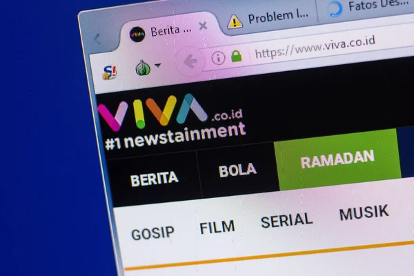 Ryazan, Rusya - 13 Mayıs 2018: Viva Web sitesi Pc, url - Viva.co.id görüntüleme