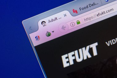 Ryazan, Rusya - 13 Mayıs 2018: Efukt Web sitesi Pc, url - Efukt.com görüntüleme