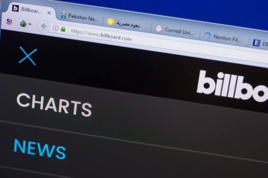 Ryazan, Rusya - 13 Mayıs 2018: Billboard Web sitesi Pc, url - Billboard.com görüntüleme