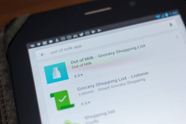 Ryazan, Rusya - 16 Mayıs 2018: süt dışarı-in app simgesi veya logosu mobil uygulamalar listesi