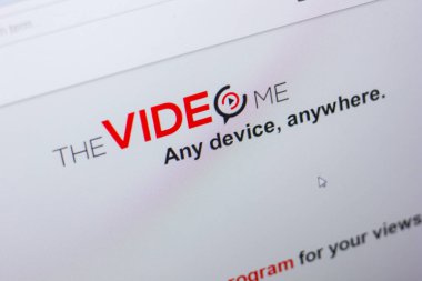 Ryazan, Rusya - 20 Mayıs 2018: Ana Pc, url - ekranda Video'yu Web sitesi thevideo.me