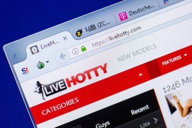 Ryazan, Rusya - 20 Mayıs 2018: Livehotty ana web sitesi Pc, url - Livehotty.com görüntüleme