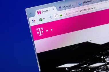 Ryazan, Rusya - 20 Mayıs 2018: Telekom ana web sitesi Pc, url - Telekom.com görüntüleme
