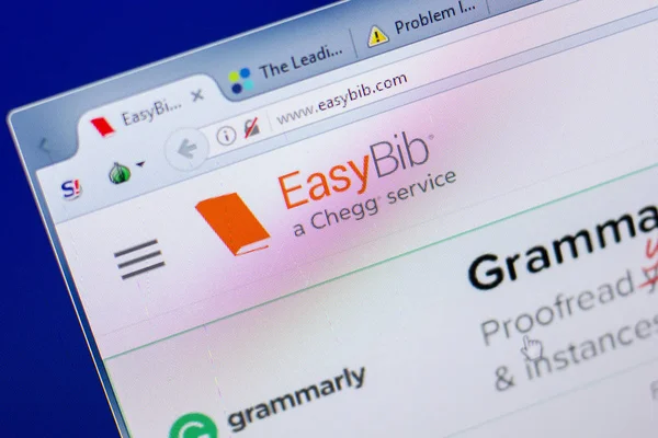 Ryazan, Rusya - 20 Mayıs 2018: Easybib ana web sitesi Pc, url - Easybib.com görüntüleme