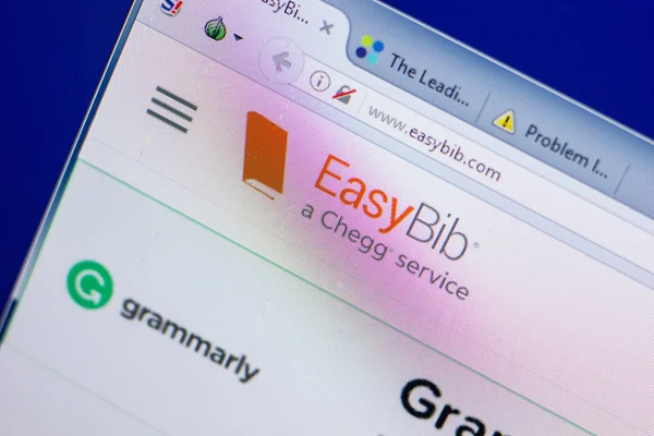 Ryazan, Rusya - 20 Mayıs 2018: Easybib ana web sitesi Pc, url - Easybib.com görüntüleme