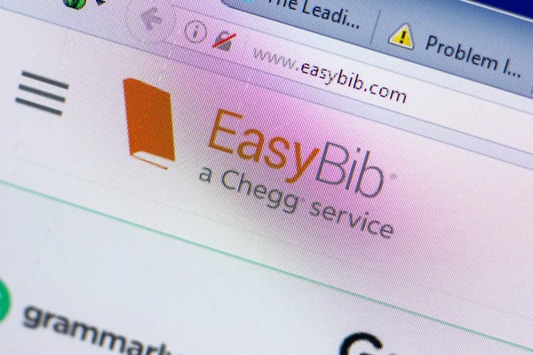 Ryazan, Rusya - 20 Mayıs 2018: Easybib ana web sitesi Pc, url - Easybib.com görüntüleme