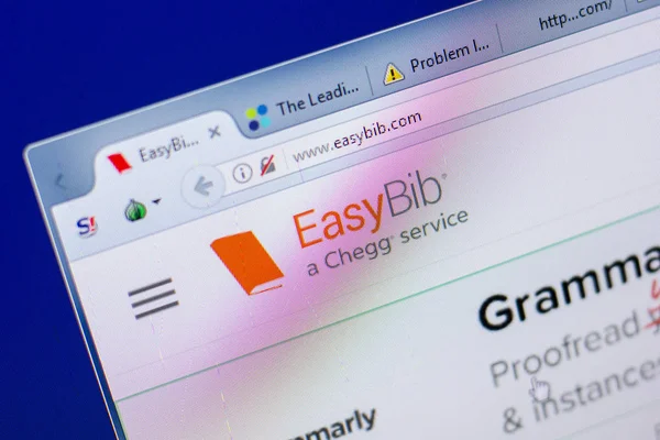 Ryazan, Rusya - 20 Mayıs 2018: Easybib ana web sitesi Pc, url - Easybib.com görüntüleme