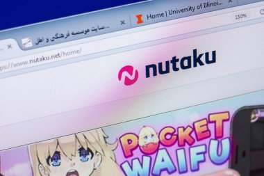 Ryazan, Rusya - 20 Mayıs 2018: Nutaku ana web sitesi Pc, url - Nutaku.net görüntüleme