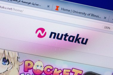 Ryazan, Rusya - 20 Mayıs 2018: Nutaku ana web sitesi Pc, url - Nutaku.net görüntüleme