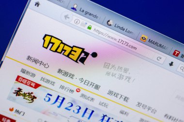 Ryazan, Rusya - 20 Mayıs 2018: Ana Pc, url - ekranda 17173 Web sitesi 17173.com