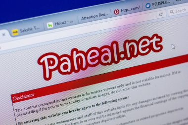 Ryazan, Rusya - 20 Mayıs 2018: Paheal ana web sitesi Pc, url - Paheal.net görüntüleme