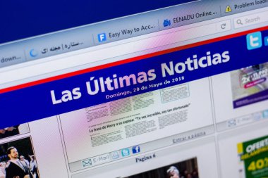 Ryazan, Rusya - 20 Mayıs 2018: Lun ana web sitesi Pc, url - Lun.com görüntüleme