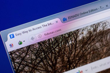 Ryazan, Rusya - 20 Mayıs 2018: Fidonav ana web sitesi Pc, url - Fidonav.com görüntüleme