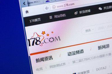 Ryazan, Rusya - 20 Mayıs 2018: Ana Pc, url - 178. ekranda 178 Web sitesi com