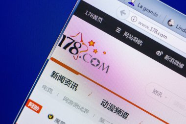 Ryazan, Rusya - 20 Mayıs 2018: Ana Pc, url - 178. ekranda 178 Web sitesi com