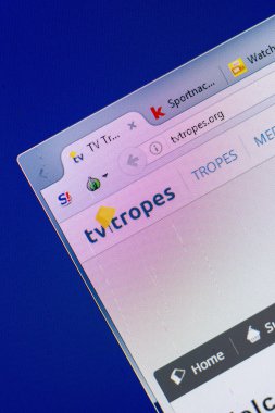 Ryazan, Rusya - 20 Mayıs 2018: Tvtropes ana web sitesi Pc, url - Tvtropes.org görüntüleme