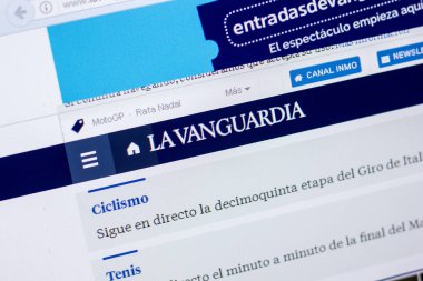 Ryazan, Rusya - 20 Mayıs 2018: Lavanguardia ana web sitesi Pc, url - Lavanguardia.com görüntüleme