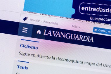 Ryazan, Rusya - 20 Mayıs 2018: Lavanguardia ana web sitesi Pc, url - Lavanguardia.com görüntüleme