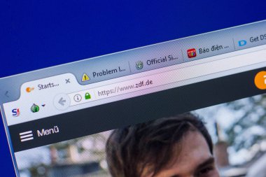 Ryazan, Rusya - 20 Mayıs 2018: Zdf ana web sitesi Pc, url - Zdf.de görüntüleme