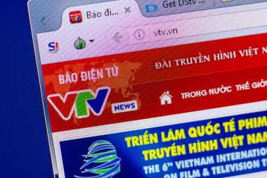 Ryazan, Rusya - 20 Mayıs 2018: Vtv ana web sitesi Pc, url - Vtv.vn görüntüleme