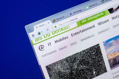 Ryazan, Rusya - 20 Mayıs 2018: Heise ana web sitesi Pc, url - Heise.de görüntüleme