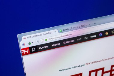 Ryazan, Rusya - 20 Mayıs 2018: Futhead ana web sitesi Pc, url - Futhead.com görüntüleme