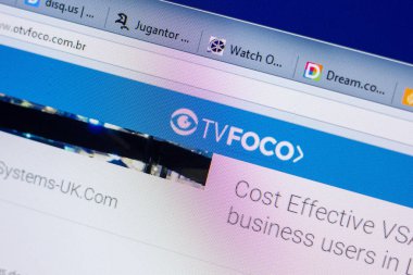 Ryazan, Rusya - 20 Mayıs 2018: Otvfoco ana web sitesi Pc, url - Otvfoco.com.br görüntüleme