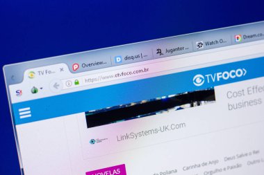 Ryazan, Rusya - 20 Mayıs 2018: Otvfoco ana web sitesi Pc, url - Otvfoco.com.br görüntüleme
