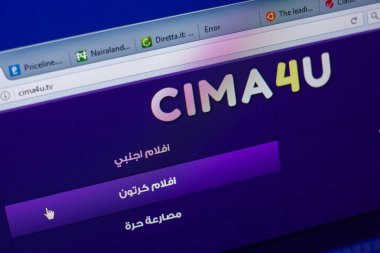 Ryazan, Rusya - 20 Mayıs 2018: Cima4u ana web sitesi Pc, url - Cima4u.tv görüntüleme