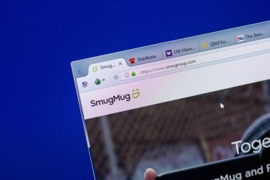 Ryazan, Rusya - 20 Mayıs 2018: Smugmug ana web sitesi Pc, url - Smugmug.com görüntüleme
