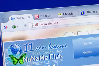 Ryazan, Rusya - 20 Mayıs 2018: Ana Nnm-club web sitesi Pc, url - Nnm-club.me görüntüleme