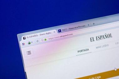 Ryazan, Rusya - 20 Mayıs 2018: Elespanol ana web sitesi Pc, url - Elespanol.com görüntüleme