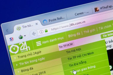 Ryazan, Rusya - 20 Mayıs 2018: Ana Pc, url - ekranda 24h Web sitesi 24h.com.vn