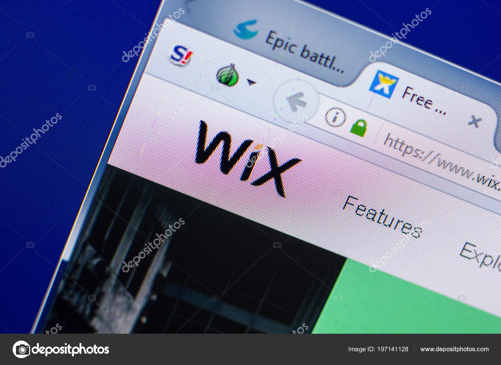 Рязань Россия Мая 2018 Года Веб Сайт Wix Дисплее Url – Стоковое.