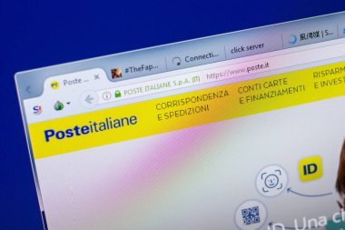 Ryazan, Rusya - 20 Mayıs 2018: Poste ana web sitesi Pc, url - Poste.it görüntüleme