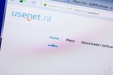 Ryazan, Rusya - 20 Mayıs 2018: Usenet ana web sitesi Pc, url - Usenet.nl görüntüleme