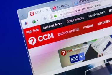 Ryazan, Rusya - 20 Mayıs 2018: Commentcamarche ana web sitesi Pc, url - Commentcamarche.net görüntüleme