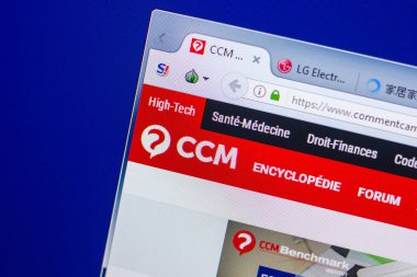 Ryazan, Rusya - 20 Mayıs 2018: Commentcamarche ana web sitesi Pc, url - Commentcamarche.net görüntüleme