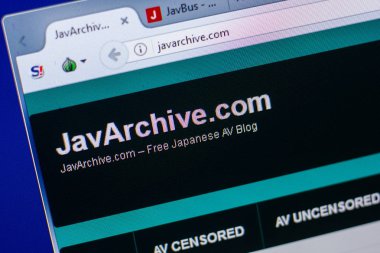 Ryazan, Rusya - 20 Mayıs 2018: Javarchive ana web sitesi Pc, url - Javarchive.com görüntüleme