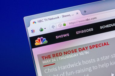 Ryazan, Rusya - 20 Mayıs 2018: Nbc ana web sitesi Pc, url - Nbc.com görüntüleme