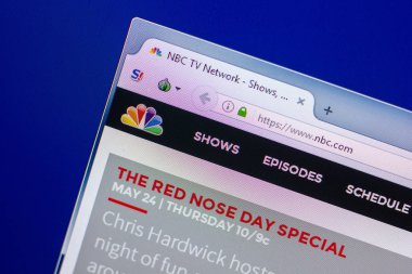 Ryazan, Rusya - 20 Mayıs 2018: Nbc ana web sitesi Pc, url - Nbc.com görüntüleme