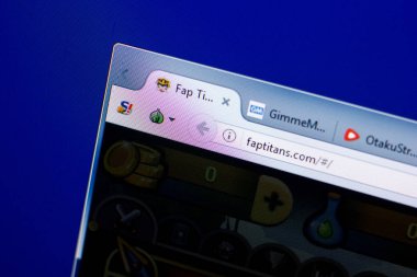Ryazan, Rusya - 27 Mayıs 2018: Faptitans ana web sitesi Pc, url - Faptitans.com görüntüleme