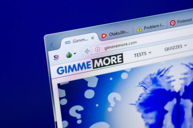 Ryazan, Rusya - 27 Mayıs 2018: Sunarlar ana web sitesi Pc, url - Gimmemore.com görüntüleme