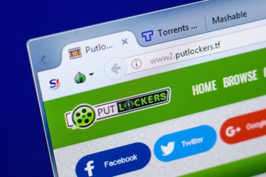 Ryazan, Rusya - 27 Mayıs 2018: Putlockers ana web sitesi Pc, url - Putlockers.tf görüntüleme
