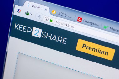 Ryazan, Rusya - 27 Mayıs 2018: Ana Pc, url - ekranda k2s sitesinin k2s.cc