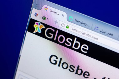 Ryazan, Rusya - 27 Mayıs 2018: Glosbe ana web sitesi Pc, url - Glosbe.com görüntüleme