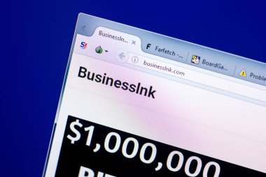 Ryazan, Rusya - 27 Mayıs 2018: Businessink ana web sitesi Pc, url - Businessink.com görüntüleme